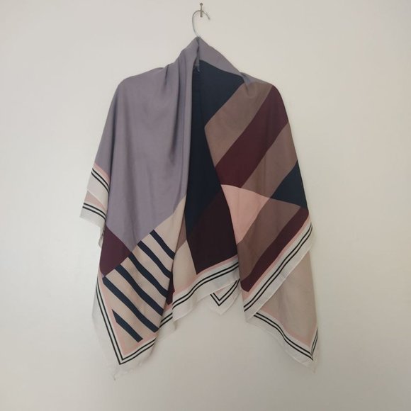 Multicolour diamond pattern shawl - Picture 1 of 4